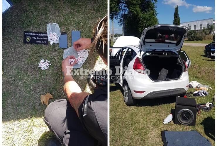 Imagen de Les secuestran bochas de cocaína, dinero y un auto con pedido de captura