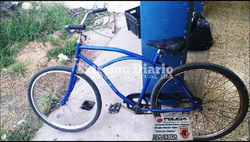 La bicicleta robada fue recuperada.