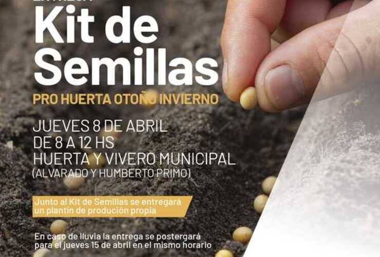 Imagen de Entrega de kit de semillas en la huerta y vivero municipal