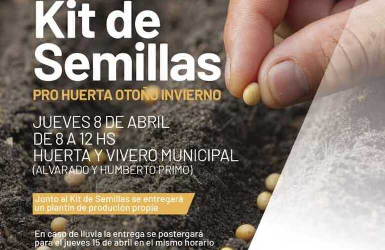 Imagen de Entrega de kit de semillas en la huerta y vivero municipal