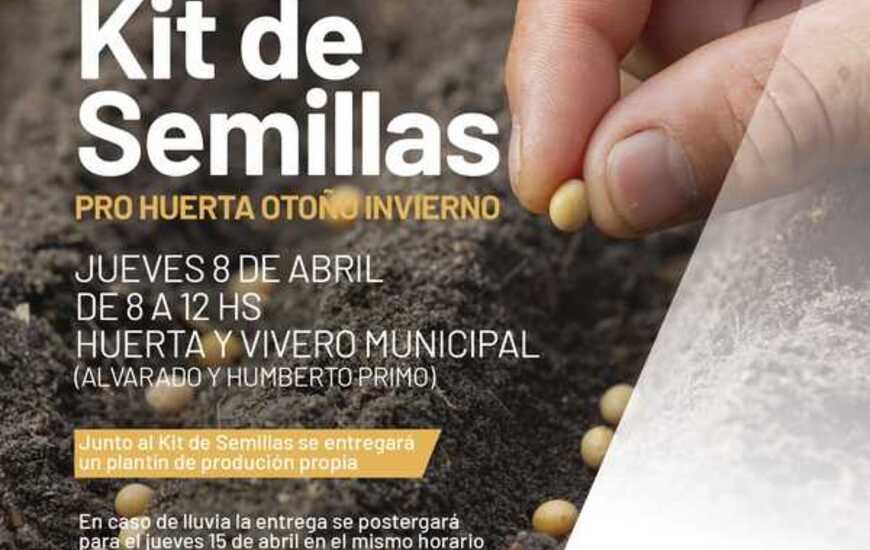 Imagen de Entrega de kit de semillas en la huerta y vivero municipal