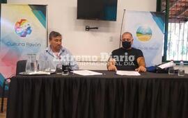 Jos&eacute; Lopez, pte comunal, y Gabriel Filippi, titular de Fimet SRL