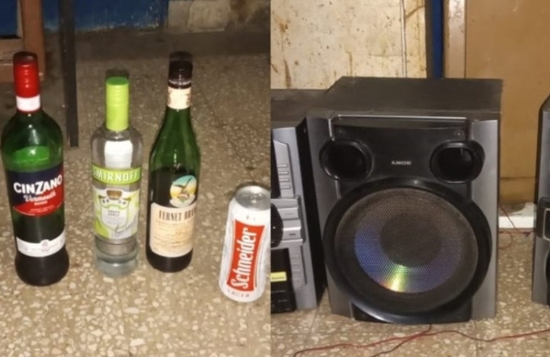 Los elementos secuestrados este s&aacute;bado a la madrugada. (Polic&iacute;a de Santa Fe)