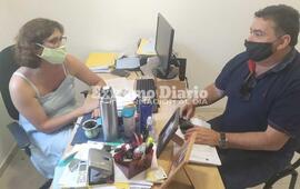 Archivo. Acosta y Spina reunidos en el tribunal.