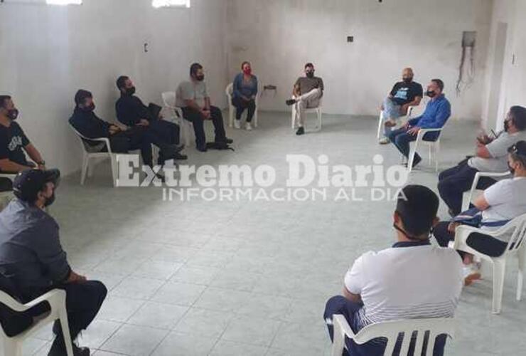 Esta mañana el sindicato organizó reuniones con trabajadores esenciales