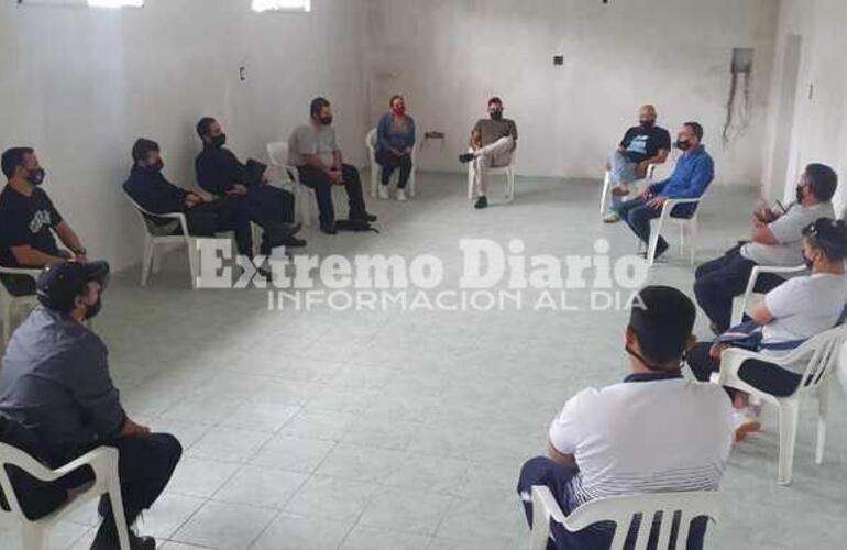 Esta mañana el sindicato organizó reuniones con trabajadores esenciales