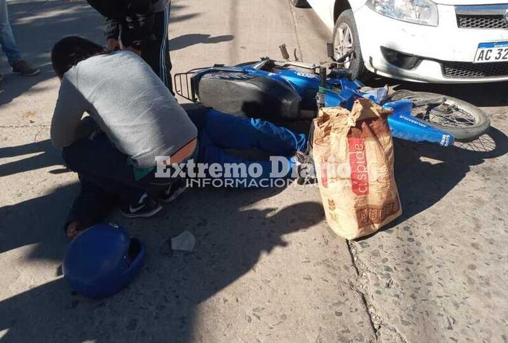 Imagen de Choque entre una moto y un automóvil