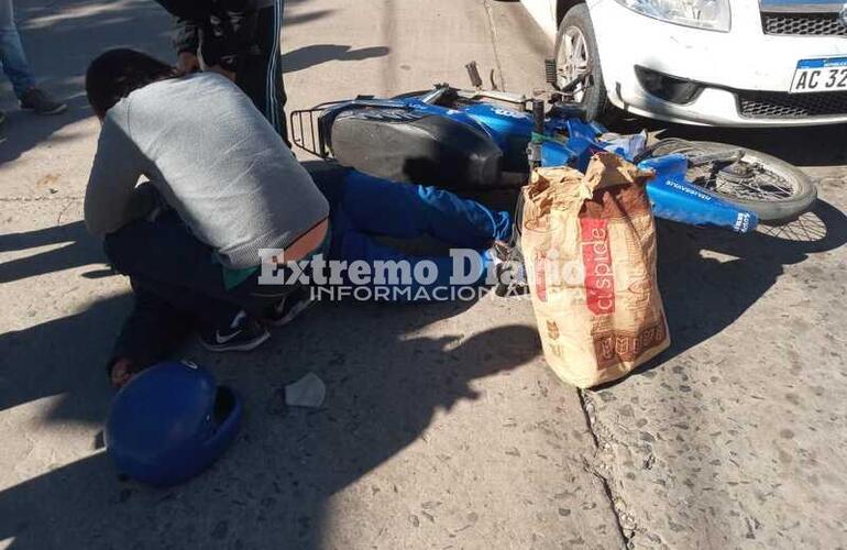 Imagen de Choque entre una moto y un automóvil