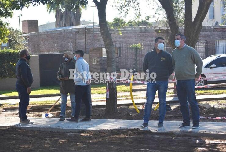 Stizza y Gherardi recorren obras públicas