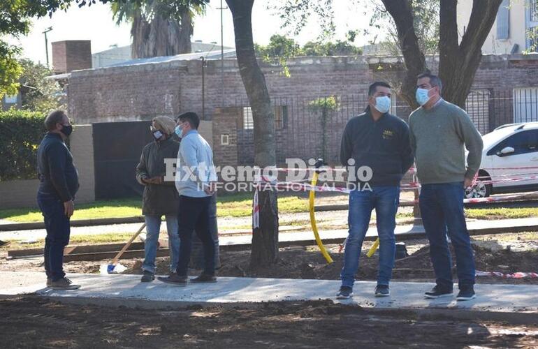 Stizza y Gherardi recorren obras públicas