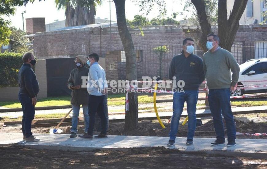 Stizza y Gherardi recorren obras p&uacute;blicas