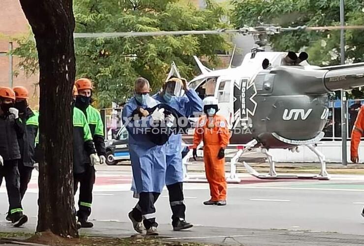 La bebé fue trasladada al Hospital Vilela