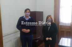 Stangoni mantuvo un encuentro con Adrian Cantero, Ministra de Educación.