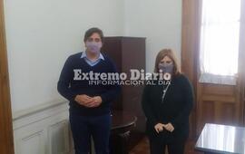 Stangoni mantuvo un encuentro con Adrian Cantero, Ministra de Educaci&oacute;n.