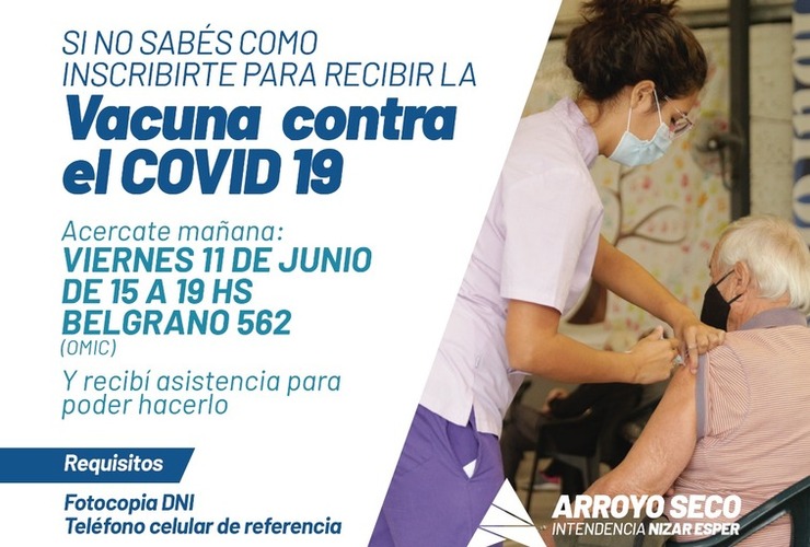 Imagen de Asesoramiento para la inscripción al registro de vacunación contra el Covid - 19