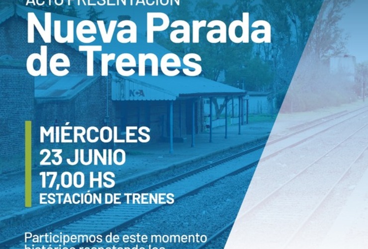 Imagen de Acto presentación Nueva Parada de Trenes