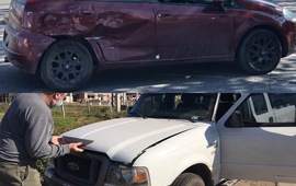 Imagen de Accidente de tr&aacute;nsito entre un auto y una camioneta en calles Independencia y San Nicol&aacute;s.
