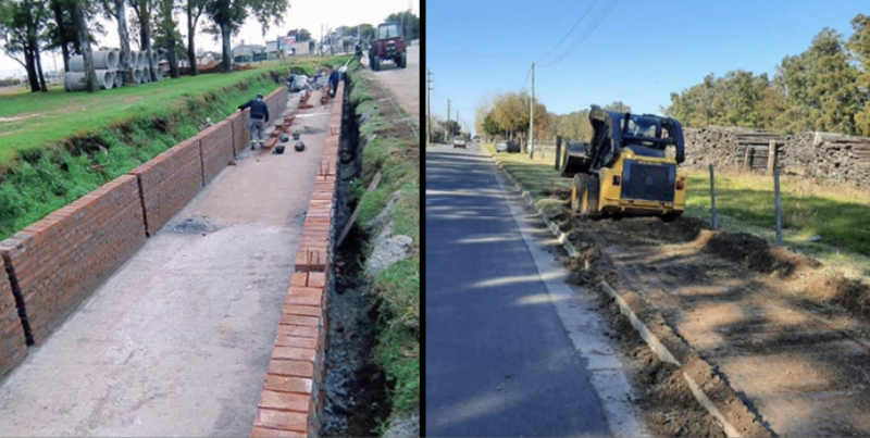 Imagen de Plan nacional �Argentina Hace�: Obras publicas en calles Mitre e Italia.