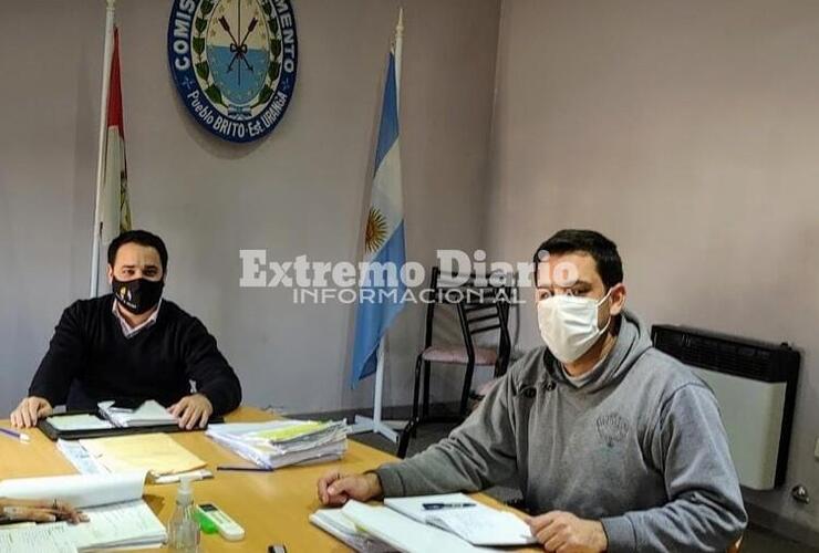 Sabbatini junto a Torres, su candidato a la presidencia comunal.