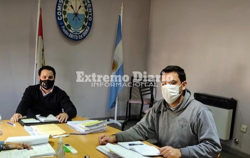 Sabbatini junto a Torres, su candidato a la presidencia comunal.