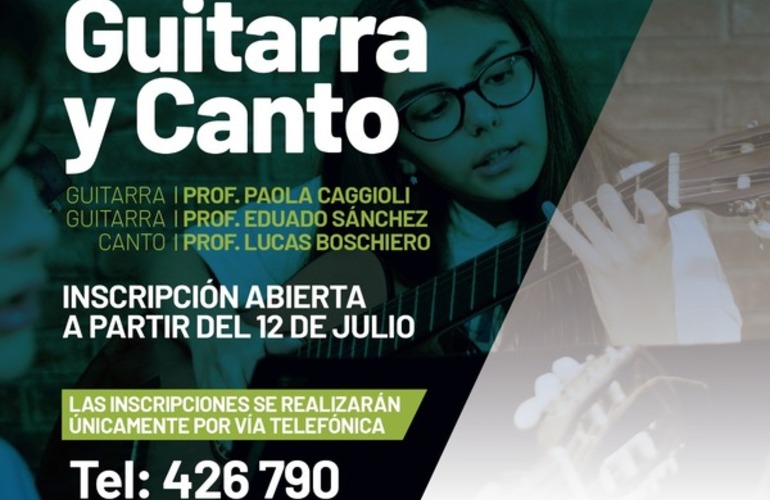 Imagen de Apertura de inscripciones a los Talleres Culturales de Guitarra y Canto