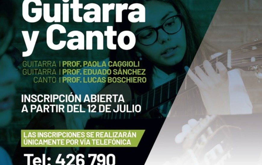 Imagen de Apertura de inscripciones a los Talleres Culturales de Guitarra y Canto