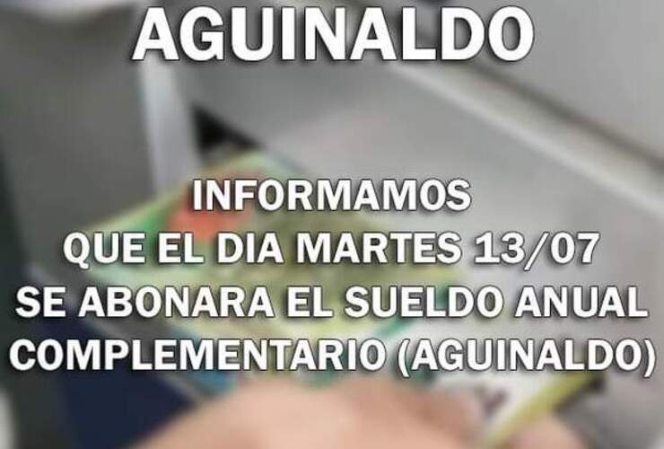 Imagen de Mañana se pagarán más de 13 millones de pesos para aguinaldo