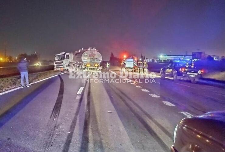 Imagen de Un peatón fallecido en autopista Buenos Aires  Rosario