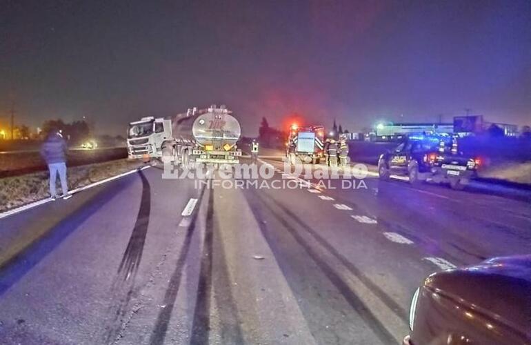 Imagen de Un peatón fallecido en autopista Buenos Aires  Rosario