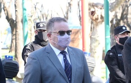 El ministro ayer en su visita a Arroyo Seco. Foto: Municipalidad
