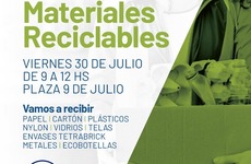Imagen de Recepción de materiales reciclables en la Plaza 9 de Julio