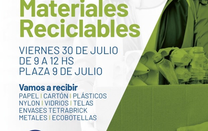 Imagen de Recepci&oacute;n de materiales reciclables en la Plaza 9 de Julio