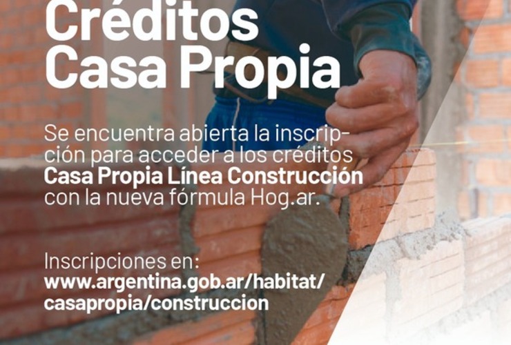 Imagen de Créditos Casa Propia: Abierta la inscripción para la línea de construcción