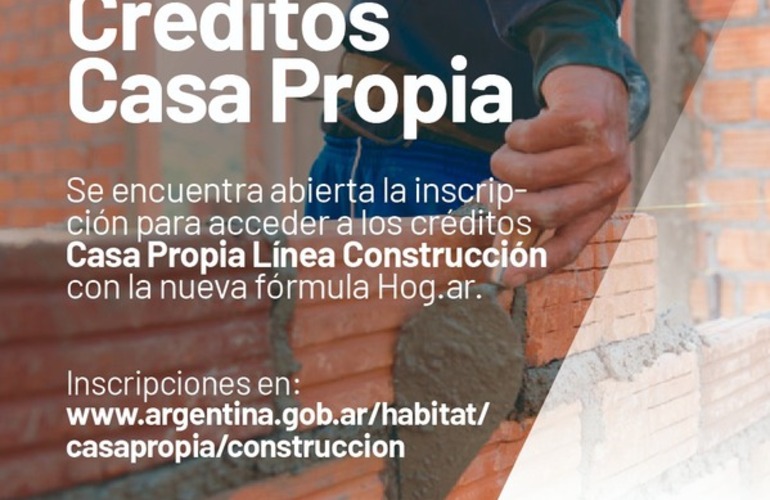 Imagen de Créditos Casa Propia: Abierta la inscripción para la línea de construcción