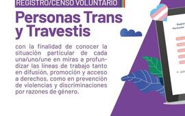 Imagen de Registro / Censo voluntario: Personas trans y travestis