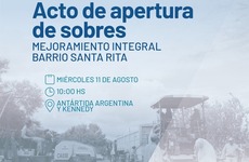 Imagen de Plan Incluir: Acto de apertura de sobres para el mejoramiento integral del Barrio Santa Rita