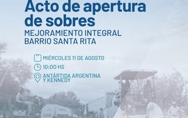 Imagen de Plan Incluir: Acto de apertura de sobres para el mejoramiento integral del Barrio Santa Rita