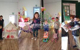 Entre los regalos hab&iacute;a una hamaca, un tobog&aacute;n, un metegol y una bicicleta.