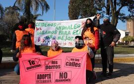 Integrantes del grupo de proteccionistas.