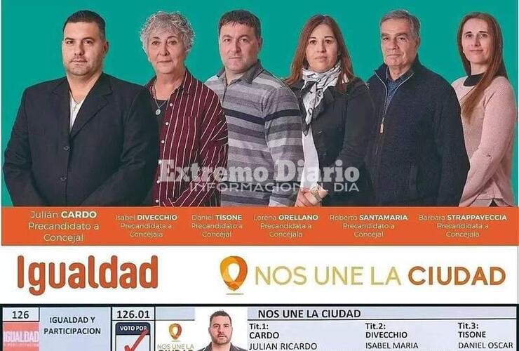 Imagen de Juli&aacute;n Cardo present&oacute; su lista 'Nos une la ciudad'