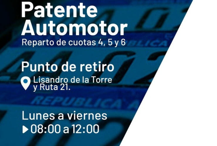 Imagen de Patente automotor: Ya están disponibles las cuotas 4, 5 y 6