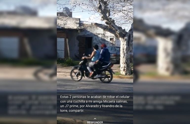 Imagen de Le arrebataron el celular tras amenazarla con una cuchilla