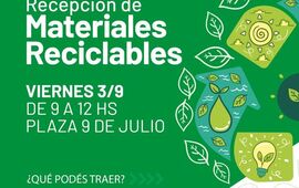 Imagen de Nueva jornada de recepci&oacute;n de materiales reciclables en la Plaza 9 de Julio
