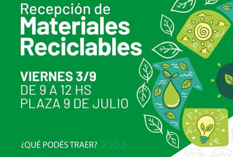 Imagen de Nueva jornada de recepción de materiales reciclables en la Plaza 9 de Julio