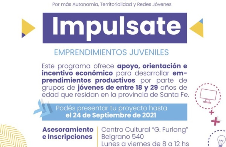 Imagen de Impulsate, emprendimientos juveniles mediante el Programa ATR Santa Fe