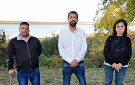 Franco Suarez, German N&aacute;poli y Gladis Santa Cruz, precandidatos a concejales.