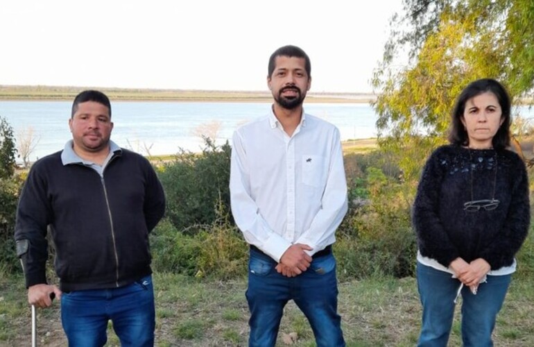 Franco Suarez, German N&aacute;poli y Gladis Santa Cruz, precandidatos a concejales.