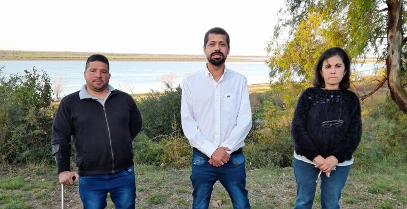 Franco Suarez, German N&aacute;poli y Gladis Santa Cruz, precandidatos a concejales.
