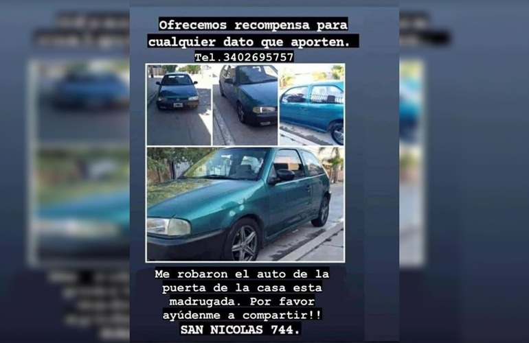 Imagen de Le robaron el auto el sábado a la madrugada