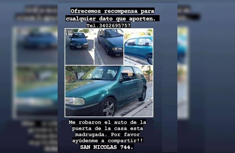 Imagen de Le robaron el auto el s&aacute;bado a la madrugada